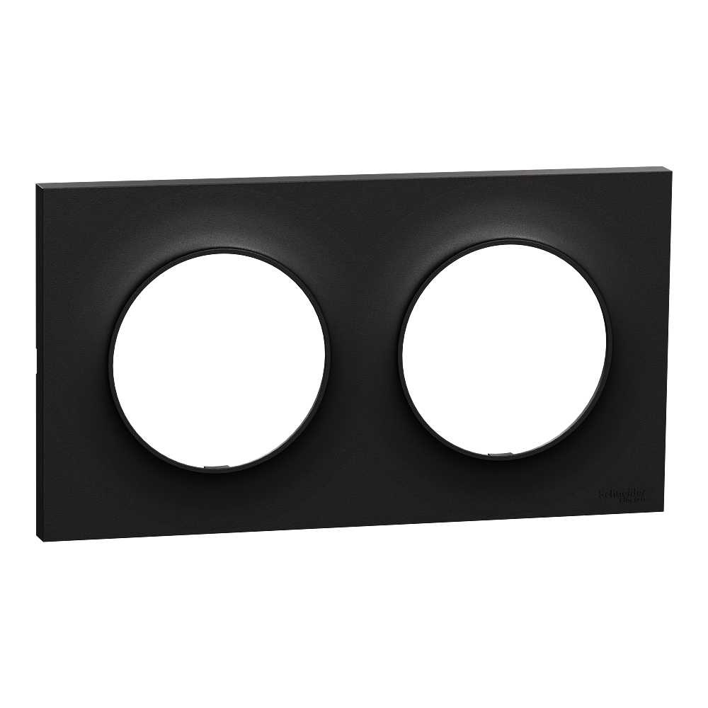 Odace Origine plaque 2 postes noir